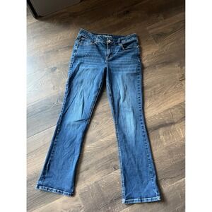 Maurices Mid Rise Flare Jeans Womens Size 10 Dark Wash Stretch Denim